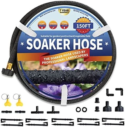 1 2 Soaker Hose 150 Ft For Garden Beds Soaker Hoses For Garden 100 Ft