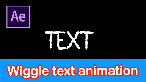 Wiggle Text Effect In After Effects After Effects Tutorial Youtube