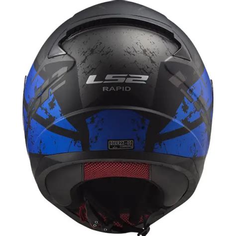 Casco Integrale Ls Ff Rapid Deadbolt Nero Opaco Blu