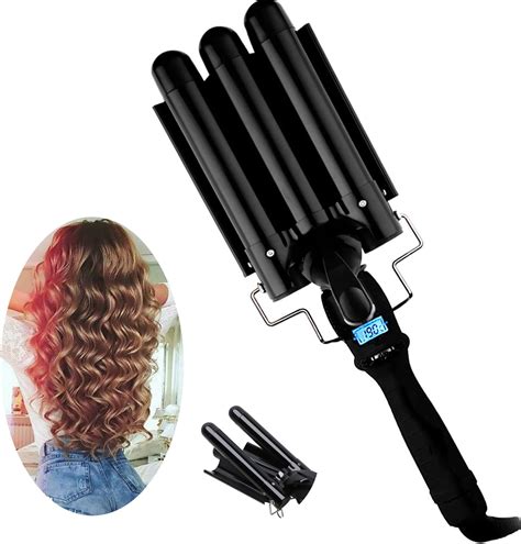 Alure Three Barrel Curling Iron Wand Hair Waver With Lcd Temperature Display 1