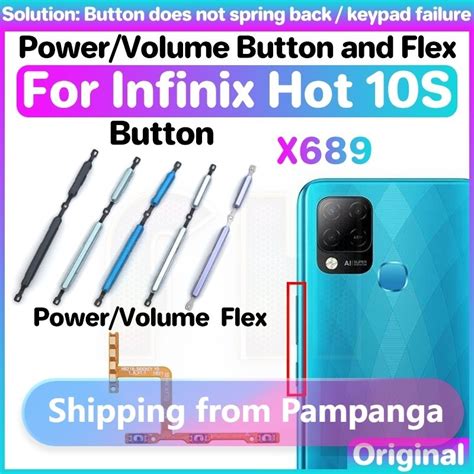 Poower Volume Button Flex For Infinix Hot 10S X689 Switch Power ON OFF