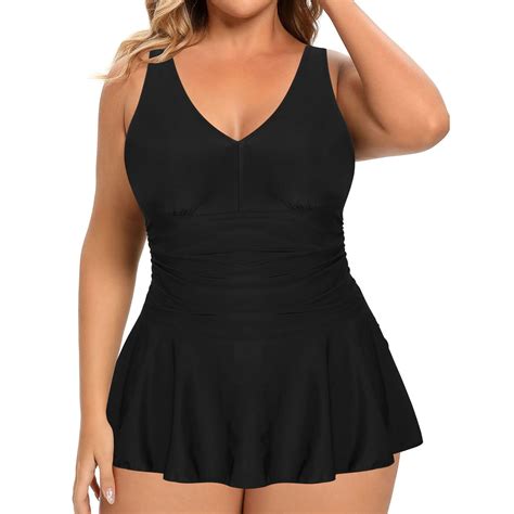 Hvot Aat Plus Size Women S Sexy Backless Bikini Swimsuit Solid Color