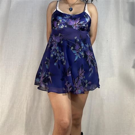 2000s Baby Doll Lingerie Dress Good Like New Depop