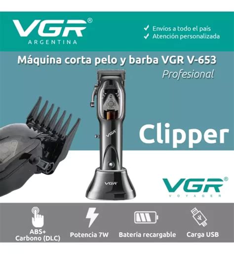 M Quina De Cortar Pelo Vgr V Recargable Profesional Usb Negro Vgr