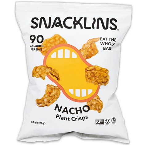 Snacklins Plant Based Crisps Nacho Gluten Free Grain Free 100 Kosher Vegan