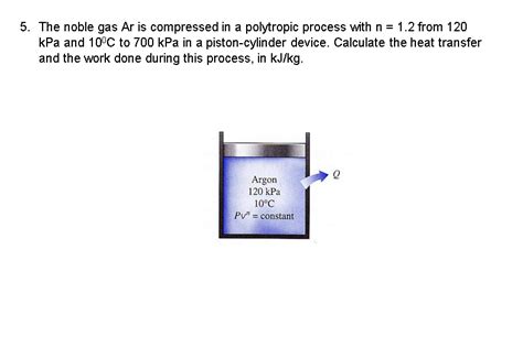 Solved 5 The Noble Gas Ar Is Compressed In A Polytropic Chegg