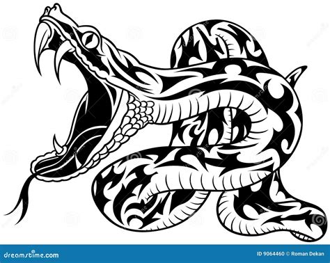 Snake Tattoo Stock Vector Illustration Of Sign Adornment 9064460