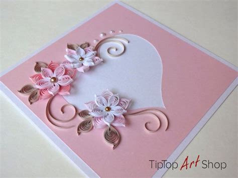 Papier Quilling Karte Zum Hochzeitstag Von Tiptopartshop Auf Etsy Paper Quilling Cards Paper