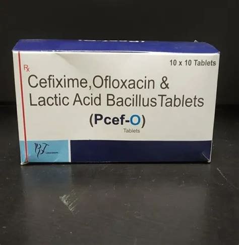 Cefixime Ofloxacin And Lactic Acid Bacillus Tablets At Rs Box