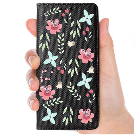 Etui Do Xiaomi Redmi Note S Zamykane Malowane Wz R Kwiaty Szk O