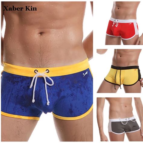 Men S Swimming Trunks Men Swimwear Boxer Swim Pants Bulge Bathing