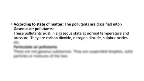 SOLUTION: Air pollution types - Studypool