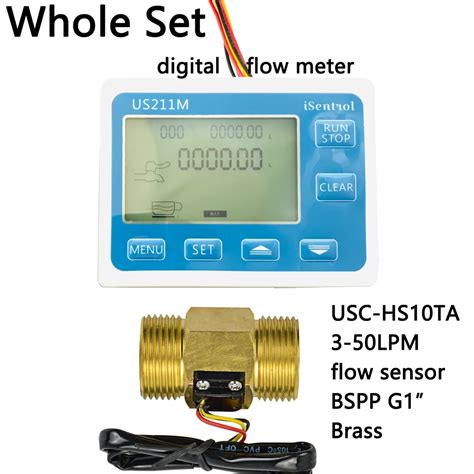 Medidor De Flujo De Agua Digital Us M Con Lat N Fino G Usc Hs Ta