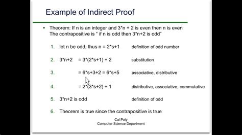 Indirect Proof By Contrapositive Examples