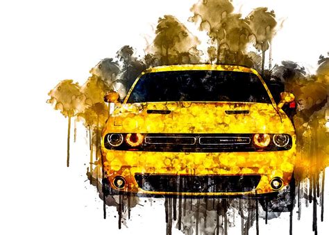 Dodge Challenger Gt Awd Painting By Bechtelar Natalia Pixels