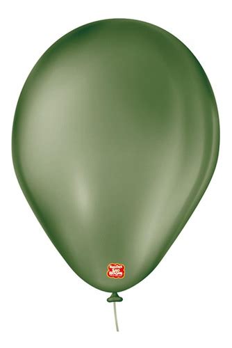 Bexiga Balão Nº7 Verde Militar São Roque Pct C 50 Unidades