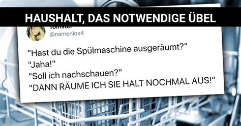 Macht sich doch nicht von allein Haushalt das notwendige Übel