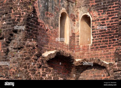 Laterite Brick And Masonry Details Of The Ruins Of The Ancient St