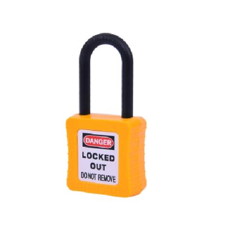 Lockout Electrical Padlock With Nylon Shackle Yellow Color