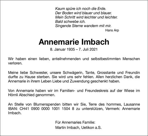 Annemarie Imbach Hommages