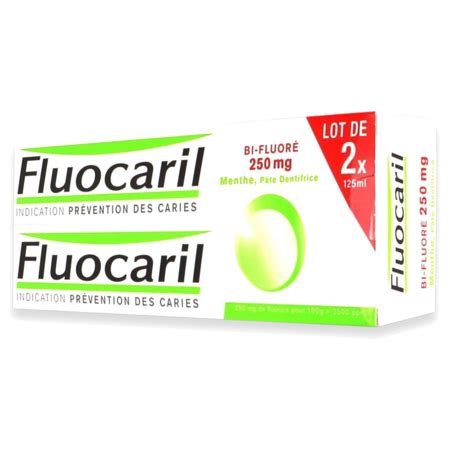 Fluocaril Dentifrice Bi Fluoré 250 mg 2 x 125 ml Livraison de