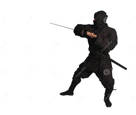 Asian Man Wearing Ninja Martial Arts Uniform Stock Photo Image Of