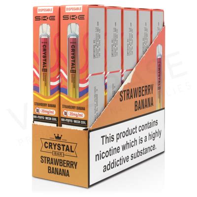 Strawberry Banana Crystal Bar Disposable Vape Crystal Bar Disposable