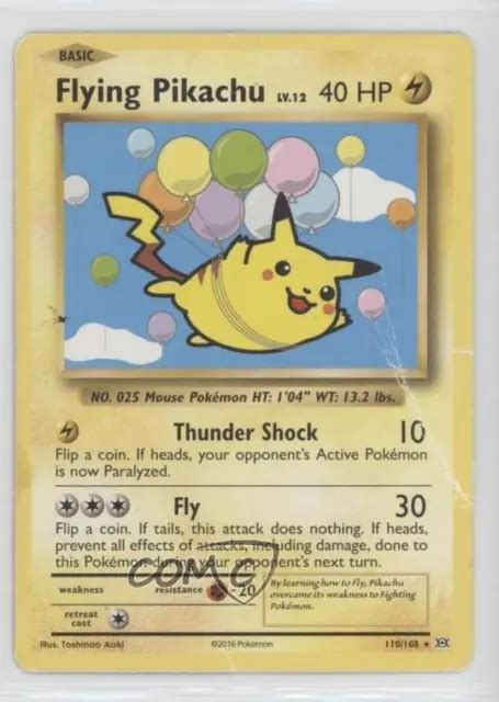 2016 POKÉMON XY Evolutions 20th Anniversary Flying Pikachu Secret 110