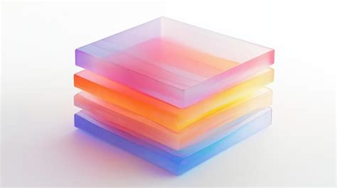 Colorful Glass Cubes On A White Background 3d Rendering Premium Ai Generated Image