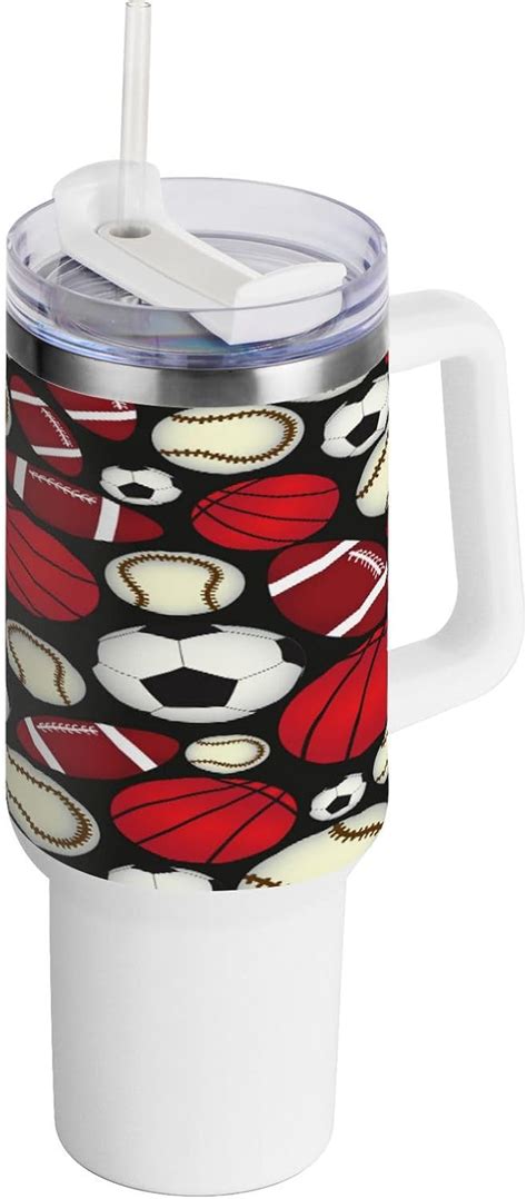 Skysonic 40oz Ball Tumbler With Lid And Straw Travel Coffee Mug