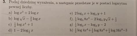 Podaj Dziedzin Wyra Enia A Nast Pnie Przedstaw Je W Postaci