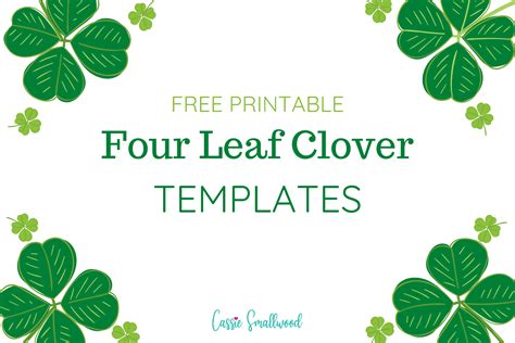 Free Printable Four Leaf Clovers