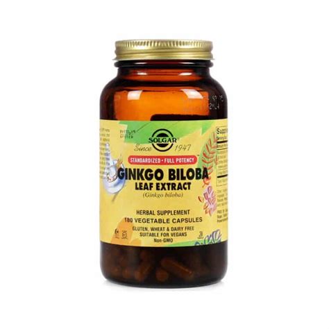 SFP Ginkgo Biloba Leaf Extract Solgar Herbal Supplements