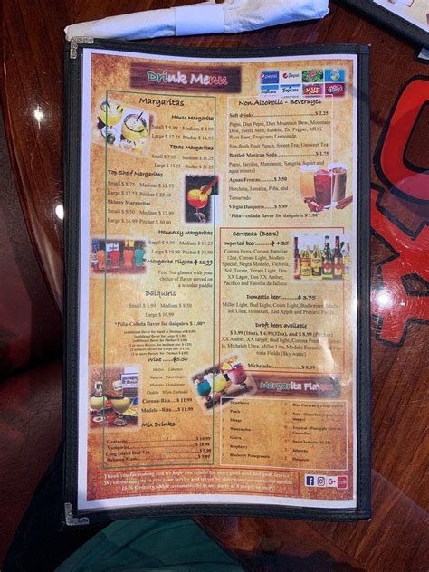 Menu At Mi Casa Mexican Restaurant Albany