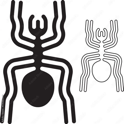 nazca lines spider Stock Vector | Adobe Stock