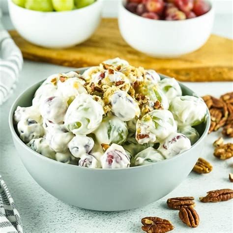 Easy Creamy Grape Salad Recipe A Reinvented Mom