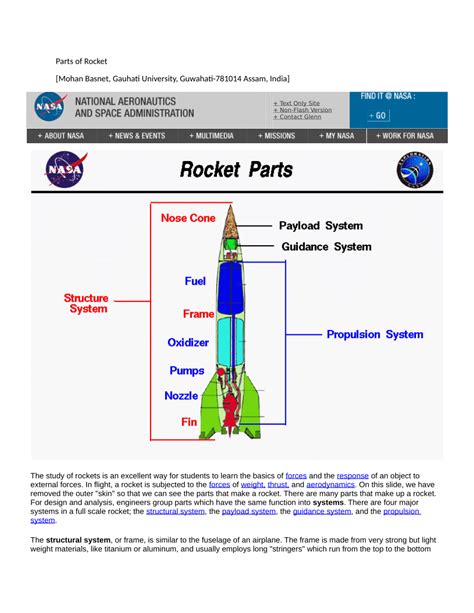 (PDF) Parts of the Rocket