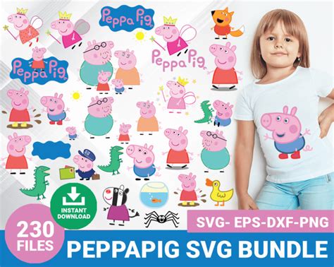 Peppa Pig Bundle Svg Svgforcrafters Free And Premium Svg Cut Files