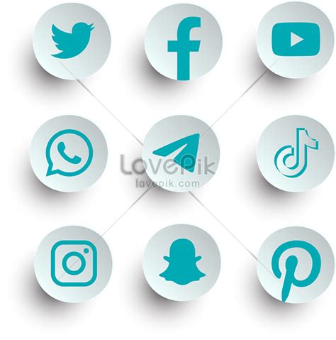 Collection Of Social Media Icons Graphics Imagepicture Free Download