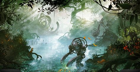 Monster Walking On Body Of Water Painting Artwork Fantasy Art