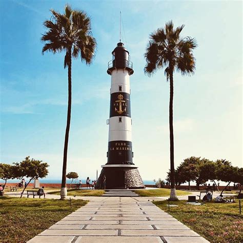 Lighthouse In Lima Faro De La Marina Malecón De Miraflores Lima