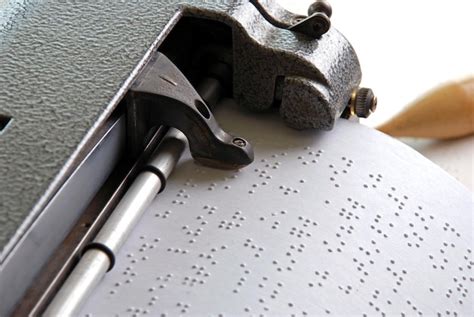 Premium Photo Braille Machine Writing