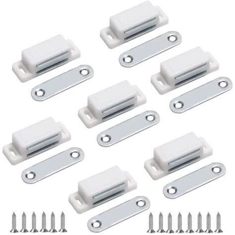 12 Pièces Loquet de Porte Magnétique 45 x 15 x 12mm Loqueteau