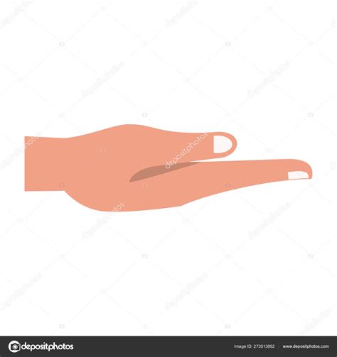 Hand With Palm Open Cartoon Isolated Stock Vector Image By Jemastock