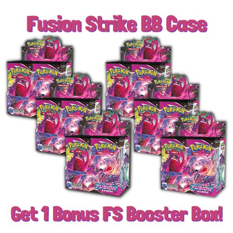 Pokémon TCG Sword Shield Fusion Strike Booster Box CASE Bonus