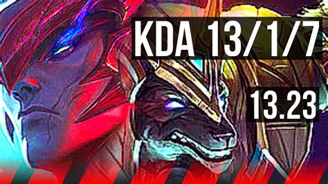 Yone Vs Nasus Top 1317 7 Solo Kills Legendary 300 Games Br