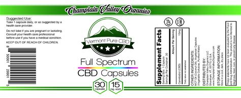 Full Spectrum Cbd Oil Capsules 15mg Vermont Pure Cbd