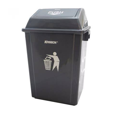 Jual Tempat Sampah Dust Bin Grey L And Push Cover Krisbow