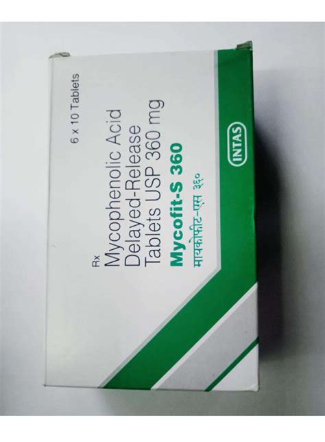 Mycofit S Mycophenolic Acid Delayed Release Tablets Usp Mg At Rs