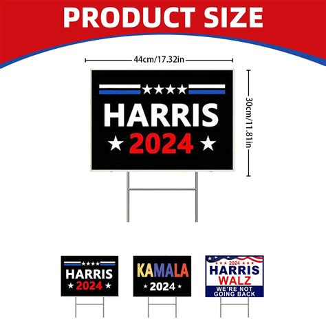 Kamala Yard Sign 2024 Kamala For President Yard Signs With H Stakes Voted For Democratic Sign